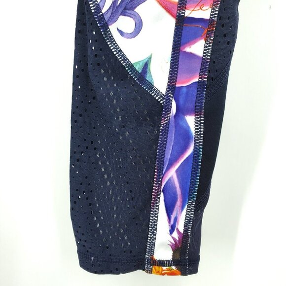 Athleta Tropical Precision High Rise Floral Print Navy Leggings XXS - Picture 5 of 12
